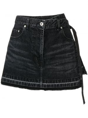 Jeans-shorts Sacai svart