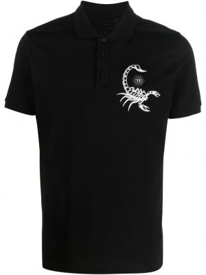 Poloskjorte med print Philipp Plein svart