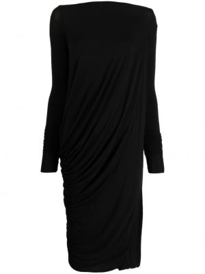 Sukienka midi drapowana Rick Owens Lilies czarna