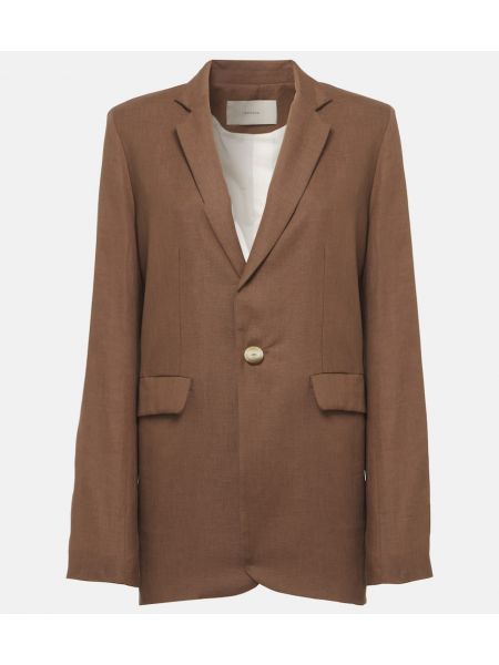 Linned blazer Asceno brun