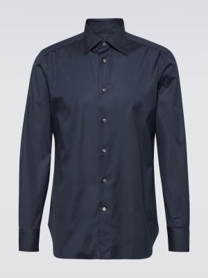 Camicia di cotone Zegna blu