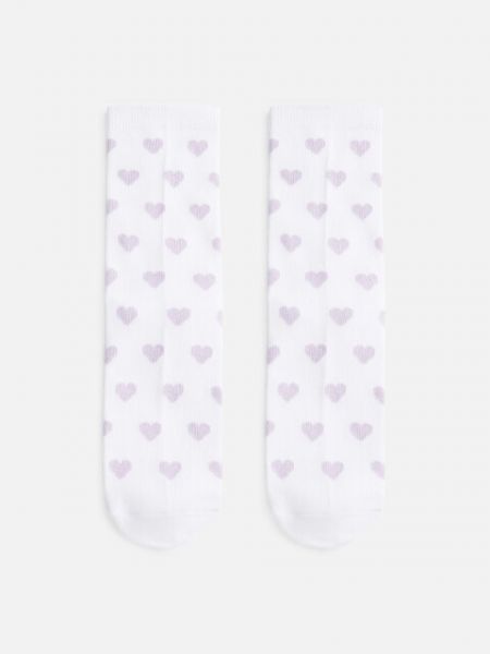 Хлопковые носки с сердечками Befree фиолетовые