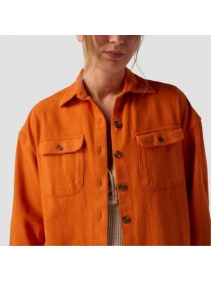 Фланелевая блузка оверсайз Stoic оранжевая