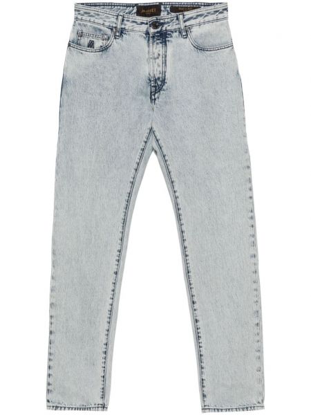 Zúžené džínsy s výšivkou Moorer modrá