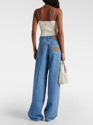 Voľné džínsy s vysokým pásom Blazé Milano modrá