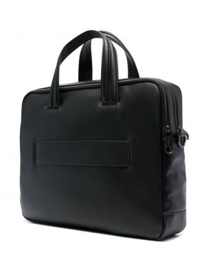 Bőr laptop táska Calvin Klein fekete