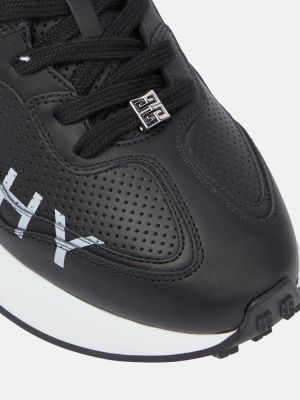 Δερμάτινα sneakers Givenchy μαύρο