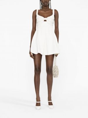Křišťálové mini šaty Self-portrait bílé