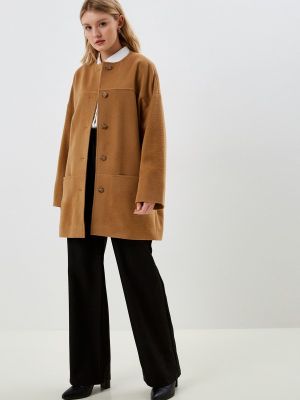 Демисезонное пальто Anis коричневое