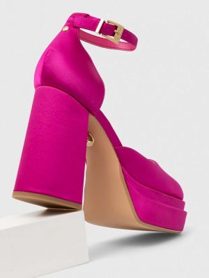Pantofi cu toc cu platformă Buffalo roz