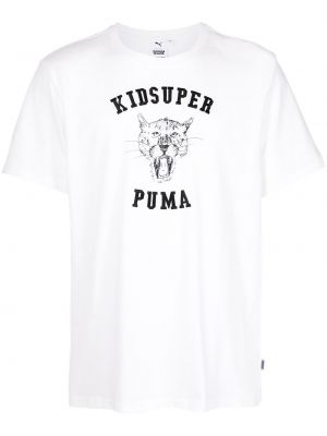 T-shirt con stampa Puma bianco