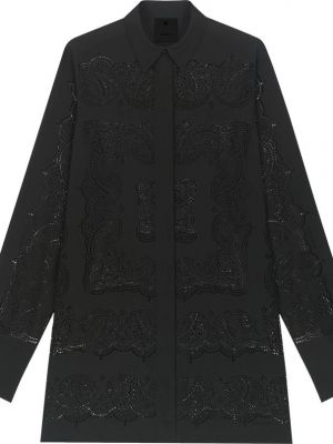 Черная рубашка с принтом Givenchy