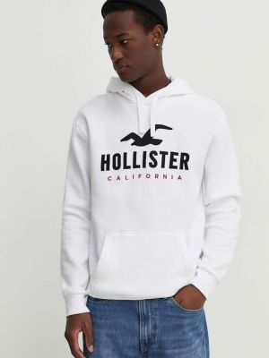 Bluza z kapturem Hollister Co. biała