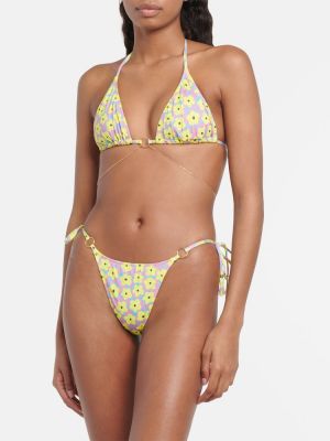 Bikini cu model floral Bananhot galben
