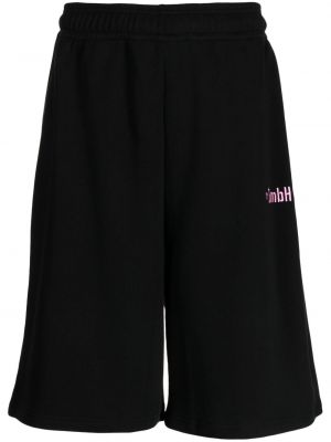 Bavlnené šortky s výšivkou Gmbh čierna