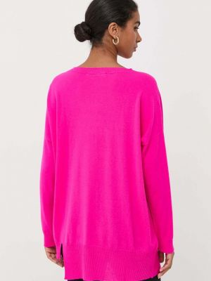Gyapjú pulóver Liviana Conti rózsaszín