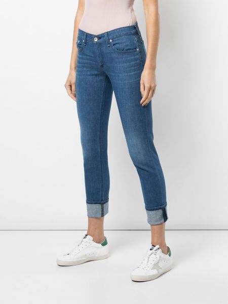 Slim fit skinny džíny s nízkým pasem Rag & Bone modré