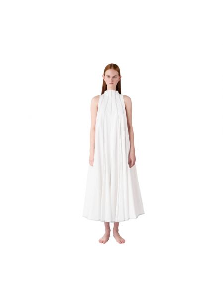 Biała sukienka długa Sunnei