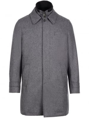 Пухено вълнено палто Norwegian Wool сиво