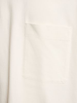 Camiseta de lino de algodón Lemaire blanco