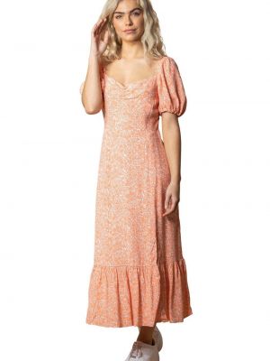 Платье миди в цветочек с принтом D.u.s.k розовое