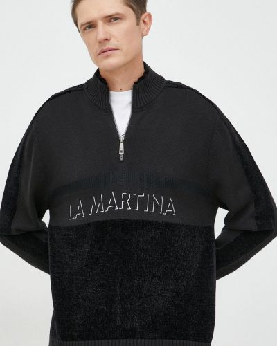 Вълнен жилетка La Martina черно