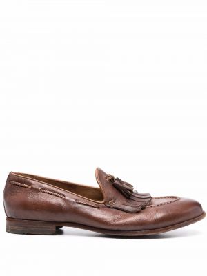 Skinn loafers Eleventy brun