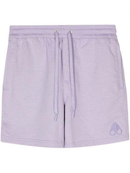 Shorts mit stickerei aus baumwoll Moose Knuckles lila