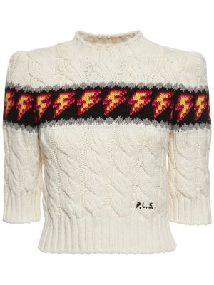 Вълнен пуловер Philosophy Di Lorenzo Serafini бяло
