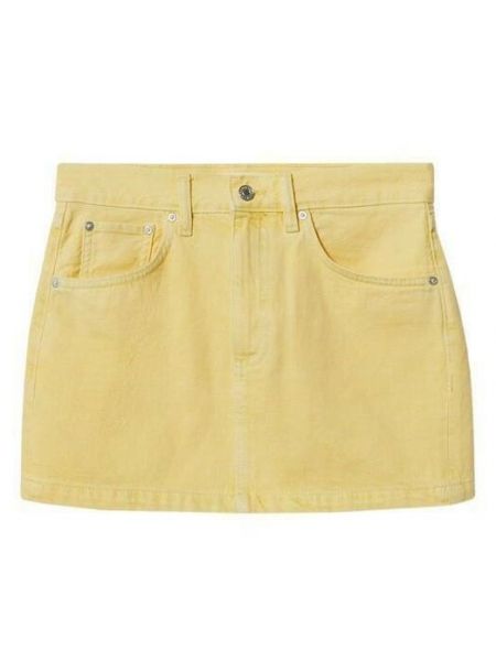 Spódnica jeansowa Mango żółta