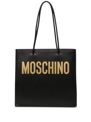 Trykt shoppingbag Moschino svart