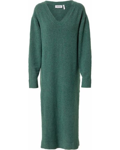 Плетена меланж рокля Weekday зелено