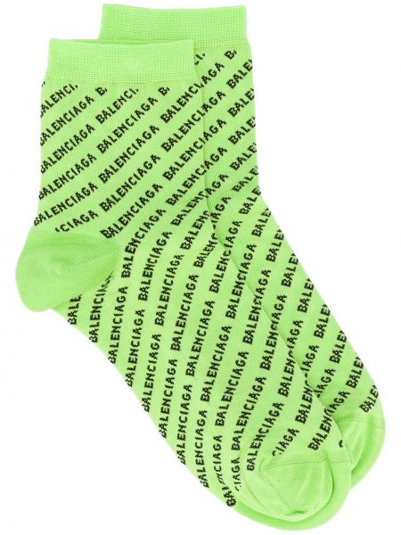 Pletené ponožky Balenciaga zelené
