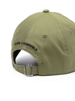 Puuvillased nokamüts Karl Lagerfeld roheline
