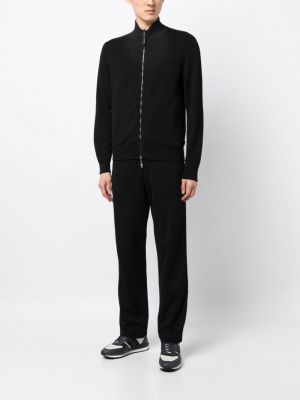 Bavlněná kašmírová bunda na zip Brioni černá