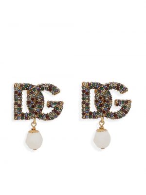 Auskarai su perlais Dolce & Gabbana auksinė
