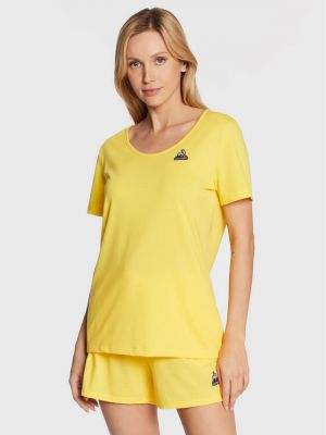 Marškinėliai Le Coq Sportif geltona