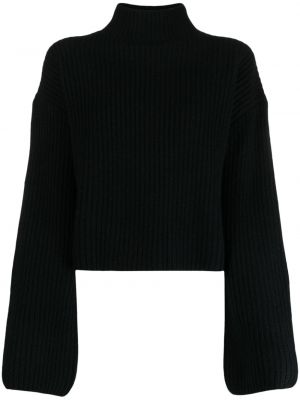 Кашмирен пуловер Loulou Studio черно