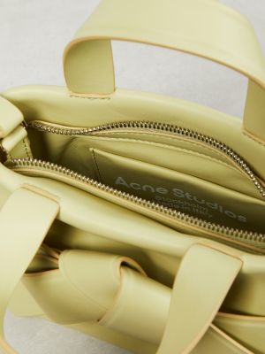 Kožená nákupná taška Acne Studios zelená