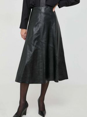 Černé kožená sukně Ivy Oak
