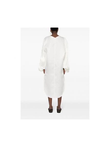 Jedwabna sukienka midi Khaite biała