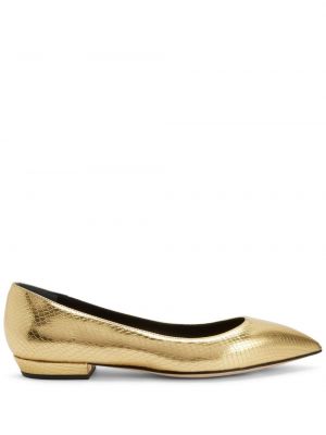 Pantofi din piele Giuseppe Zanotti auriu