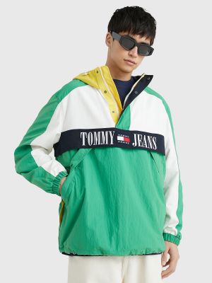 Voľná priliehavá džínsová bunda Tommy Jeans zelená