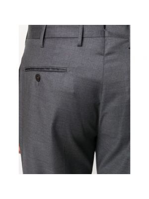 Pantalones de lana slim fit Incotex gris