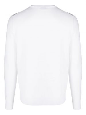 Pletený svetr s výstřihem do v Ballantyne bílý