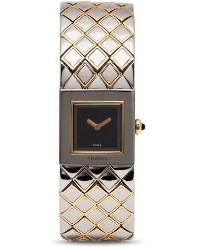Relojes con estampado de rombos Chanel Pre-owned plateado