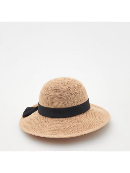 Pletený pletený klobouk s mašlí Reserved