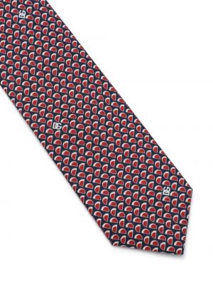 Jedwabny krawat z nadrukiem Dolce And Gabbana
