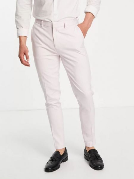 Классические брюки в горошек с принтом Asos розовые