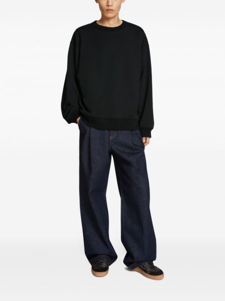Sweatshirt aus baumwoll mit rundem ausschnitt Dries Van Noten schwarz